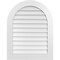Ekena Millwork Round Top Surface Mount PVC Gable Vent: Non-Functional, w/ 3-1/2"W x 1"P Standard Frame, 28"W x 36"H GVPRT28X3601SN - alternate 1